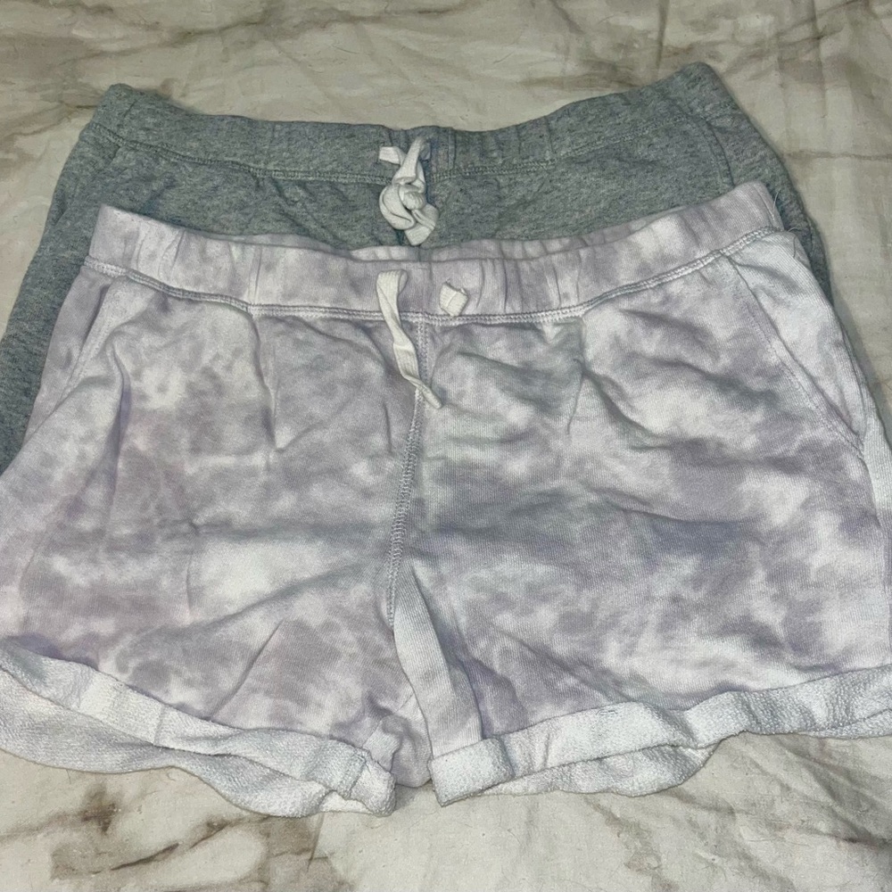Women's Athletic Shorts in Gray and Tie-Dye